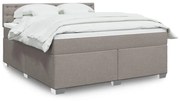 Κρεβάτι Boxspring με Στρώμα Taupe 180x200 εκ. Υφασμάτινο - Μπεζ-Γκρι