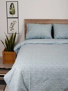 Σετ Σεντόνια Cotton Feelings 920 Aqua Υπέρδιπλο με λάστιχο (170x205+30)