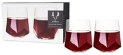 Viski Σετ 2 Faceted Ποτηριών Κρασιού