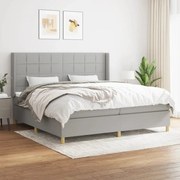 ΚΡΕΒΑΤΙ BOXSPRING ΜΕ ΣΤΡΩΜΑ ΑΝΟΙΧΤΟ ΓΚΡΙ 200X200 ΕΚ. ΥΦΑΣΜΑΤΙΝΟ 3132017