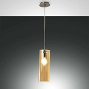 Φωτιστικό Οροφής Sintesi 3480-40-125 Amber Fabas Luce Μέταλλο,Γυαλί