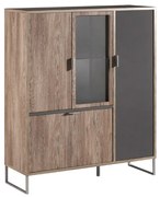 MATIS Βιτρίνα χαμηλή DENVER δρυς kalaj/ ανθρακί 106,4x35x123 MATIS160674