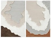 ΣΕΤ 2 ΠΙΝΑΚΕΣ ΣΕ ΚΑΜΒΑ Fylliana FL25541 ΜΠΕΖ-ΛΕΥΚΟ-ΚΑΦΕ 60x3x90εκ 108-126-082