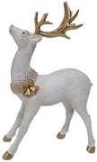 Χριστουγεννιάτικη Διακοσμητική Φιγούρα Ελάφι 26142 27,5cm White-Gold