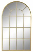 Τοίχο καθρέφτη DKD Home Decor Κρυστάλλινο Χρυσό Παράθυρα Σίδερο (70 x 2,5 x 120 cm)