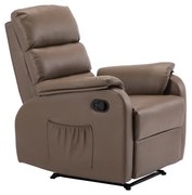 Πολυθρόνα COMFORT RELAX PU Cappuccino 79x97x101cm