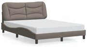 vidaXL Σκελετός Κρεβατιού Χωρίς Στρώμα Taupe 120x200 εκ. Υφασμάτινο