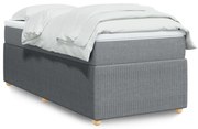 vidaXL Κρεβάτι Boxspring με Στρώμα Ανοιχτό Γκρι 80x200 εκ. Υφασμάτινο