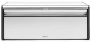 Brabantia Fall Front Ψωμιέρα με Καπάκι Μεταλλική Matt Steel 46.5x25x18.7cm