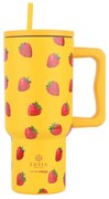 Θερμός Straw Tumbler XL Save The Aegean Berry Bright 900ml Estia 01-32029