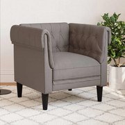 vidaXL Πολυθρόνα Chesterfield Taupe Υφασμάτινη