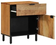 Κομοδίνο με συρτάρι Καφέ 50 x 33 x 60 εκ Μασίφ ξύλο ακακίας