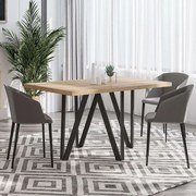 Τραπέζι Νο14 158,5x90x75cm Honey Melamine, Metal