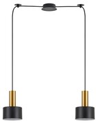 Φωτιστικό Οροφής  SE21-GM-4-BL2-MS1 ADEPT TUBE Gold Matt Pendant Black Metal Shade+ - 51W - 100W - 77-8634