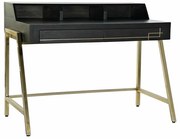 Γραφείο DKD Home Decor Μαύρο Μέταλλο Χρυσό Ξύλο από Μάνγκο (125 x 74 x 93.5 cm)
