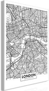 Πίνακας - Map of London (1 Part) Vertical - 40x60