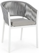 Καρέκλα Με Μπράτσα Florencia WG20 Ανοιχτό Γκρι 57x60x80εκ. - Γκρι