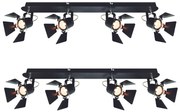 GU12015A-4B (x2) Mystik Packet Metal black ceiling lamp with rotating heads+