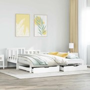 vidaXL Καναπές Κρεβάτι Συρόμενος Χωρίς Στρώμα 90x200 εκ. &amp; Συρτάρια