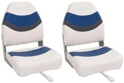 vidaXL Καθίσματα Σκάφους Πτυσσόμενα με Ψηλή Πλάτη 2 Τεμ. 44x38x55 εκ.