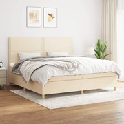 ΚΡΕΒΑΤΙ BOXSPRING ΜΕ ΣΤΡΩΜΑ ΚΡΕΜ 200X200 ΕΚ. ΥΦΑΣΜΑΤΙΝΟ 3142286