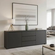 Μπουφές Kalya σε ανθρακί απόχρωση 220x49x89.5εκ 220x49x89.5 εκ.