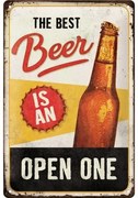 Μεταλλική πινακίδα The Best Beer is and Open One