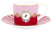 ΦΛΥΤΖΑΝΙ CAPPUCCINO ΜΕ ΠΙΑΤΑΚΙ 200ml PIP STUDIO - LOVE BIRDS 51004012 (ΚΟΚΚΙΝΟ)