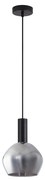 SE21-BL-4-GL2 ADEPT TUBE Black Pendant Smoked Glass+ HOMELIGHTING 77-8490