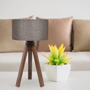 Επιτραπέζιο Φωτιστικό Τρίποδο Fylliana Καφέ 25x25x45,5 εκ. 25x25x45.5 εκ.