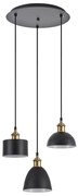 SE21-BR-10-3BL-MS123 MAGNUM FLEX Bronze Metal Pendant Black Metal Shade+ HOMELIGHTING 77-8970