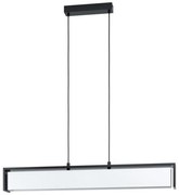 Φωτιστικό Οροφής-Ράγα Led Valdegrano-C 98445 Ble-Rgb/Cct 2700-6500K Black-White Eglo Fabric, Wood, Metal