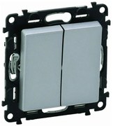 Διακόπτης Διπλός A/R Αλουμίνιο Valena Life 752308 Legrand-752308-Αλουμίνιο 752308
