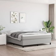 vidaXL Πλαίσιο Κρεβατιού Boxspring Ανοιχτό Γκρι 160x200 εκ. Υφασμάτινο