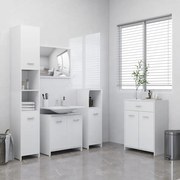 vidaXL Σετ Επίπλων Μπάνιου 4 Τεμαχίων Λευκό από Επεξ. Ξύλο