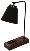 Φωτιστικό Γραφείου Lila 534LUN3813 22x22x45cm E27 40W Brown-Black Opviq