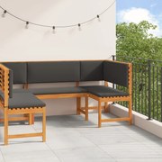 vidaXL Σετ Κήπου 3 Τεμαχίων με Μαξιλάρια από Στερεά Ξύλο Ακακίας