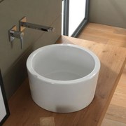 Scarabeo Bucket 8807 Λευκός Πορσελάνινος Νιπτήρας-Κουβάς Μπάνιου Επιτραπέζιος Ø42 cm