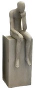 THINKING MAN DECO ΦΙΓΟΥΡΑ ΤΕΧΝΗΤΗ ΠΕΤΡΑ ΜΠΕΖ 23x15xH53cm