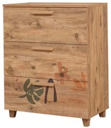 Συρταριέρα Leva Gravis Leaf 80x43x95cm Multi