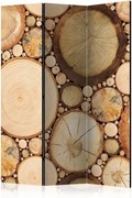 Διαχωριστικό με 3 τμήματα - Wood grains [Room Dividers]