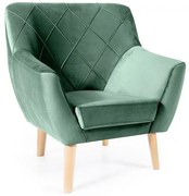 FOTEL KIER 1 VELVET ZIELONY BLUVEL 78 / BUK DIOMMI-80-2893