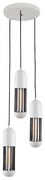 ΚΡΕΜΑΣΤΟ Φ/Σ 3ΧΕ27 ΛΕΥΚΟ ΜΕΤΑΛΛΙΚΟ D27XH120CM LAB ACA HM173P27WH