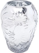 Βάζο Ice Γυάλινο Λουλούδια 15,5x15,5x20,5 εκ - Μαύρο