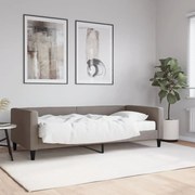 Καναπές Κρεβάτι με Στρώμα Taupe 90 x 200 εκ. Υφασμάτινο 3196563