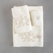 Πετσέτες Rhea (Σετ 3τμχ) Ecru Ρυθμός Σετ Πετσέτες 80x150cm 100% Πενιέ Βαμβάκι