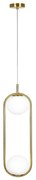 Φωτιστικό Οροφής SE 110-2 77-4489 Prato Pendant Brass Gold Homelighting Μέταλλο,Γυαλί