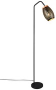 Φωτιστικό Επιδαπέδιο Reality Lighting -RL BIDAR R41571080 Μαύρο Ματ (Black Mat) και Χρυσό Χρώμα (Gold Coloured)