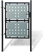 vidaXL Πόρτα Περίφραξης Μονή Μαύρη 100 x 200 εκ.