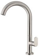 Armando Vicario Slim Inox Μπαταρία Νιπτήρος Υψηλή, με Βαλβίδα clic-clac 500041-110